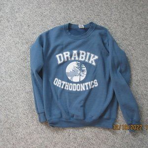 light blue graphic crew neck